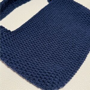Handmade Navy Blue Crochet Bag